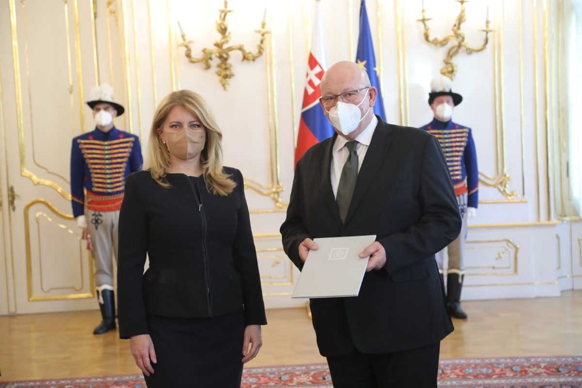 Inaugurácia prof. Matúša Oľhu u prezidentky SR